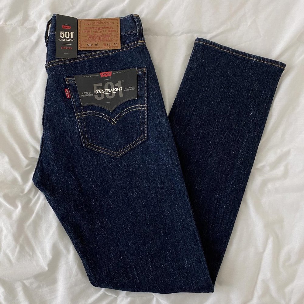 NWT Levi's Men's 501 '93 Straight Leg Jeans Size 29x32 HEATHER RINSE MSRP $89.50